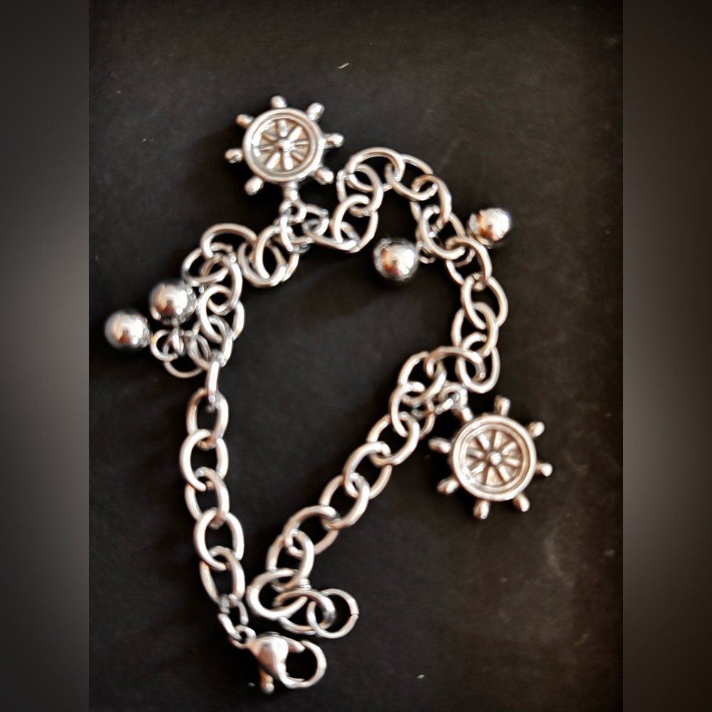 Elegant Silver Nautical Charm Bracelet